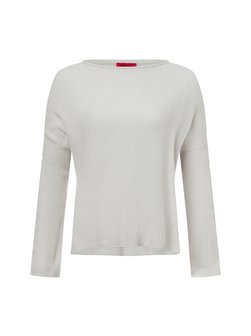 Damski sweter z dzianiny kaszmirowej - Baseball