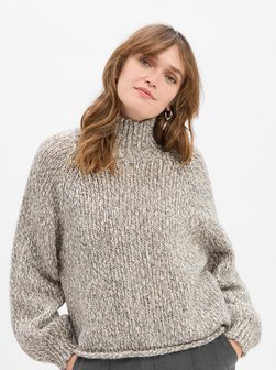 Damski sweter z dzianiny z alpaką - Kimina