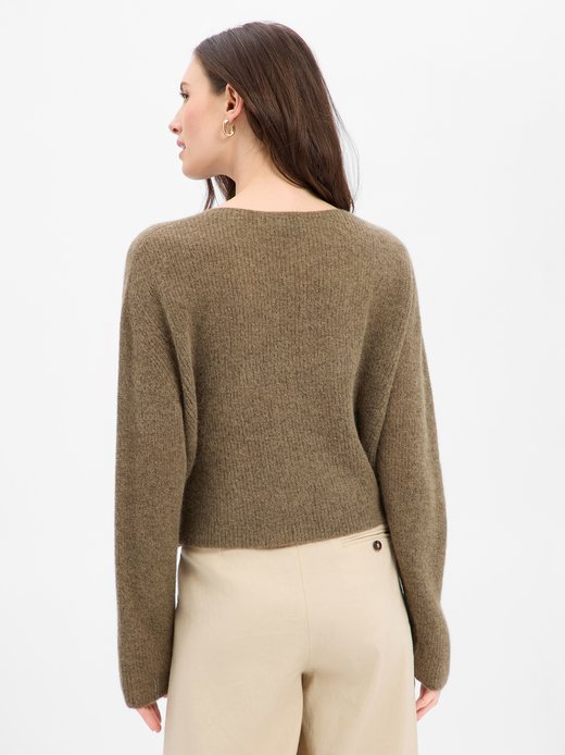 Damski sweter z dzianiny z alpaką i wełną - Imeny