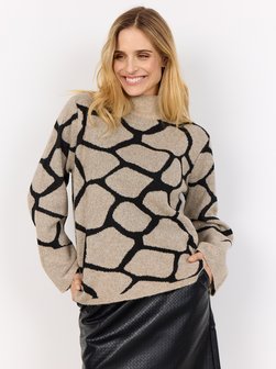 Damski sweter z dzianiny z wełną - SC-Ancona