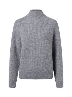 Damski sweter z dzianiny z wełną i alpaką