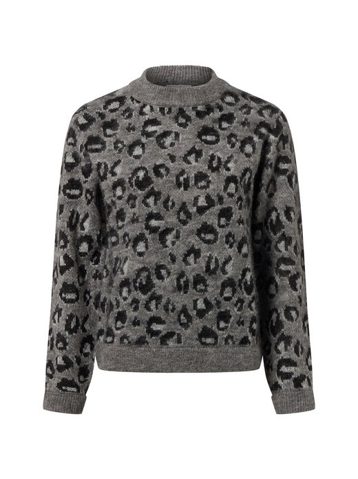 Damski sweter z dzianiny z wełną i moherem