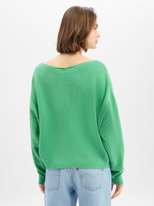 Damski sweter z dzianiny z zawartością wełny - Damsville