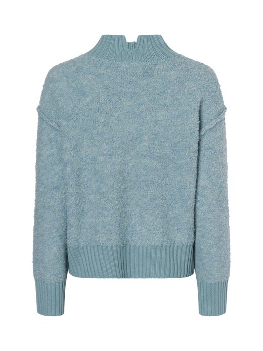 Damski sweter z dzianiny z zawartością wełny - Puklana
