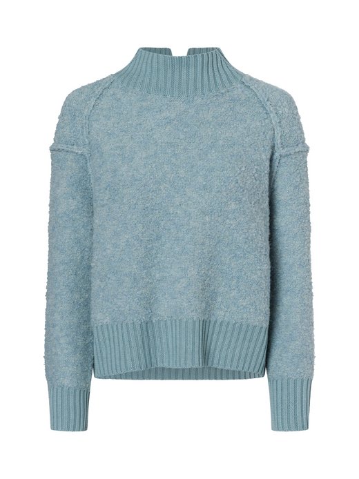 Damski sweter z dzianiny z zawartością wełny - Puklana