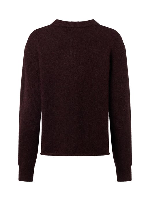 Damski sweter z dzianiny z zawartością wełny i alpaki