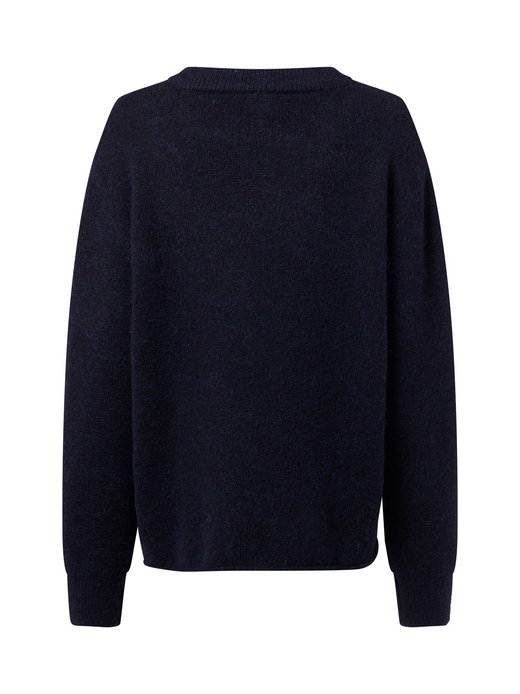 Damski sweter z dzianiny z zawartością wełny i alpaki