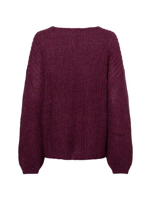 Damski sweter z dzianiny z zawartością wełny i moheru