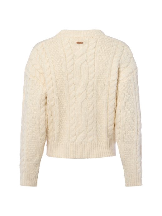 Damski sweter z dzianiny z zawartością wełny