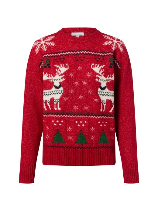 Damski sweter z dzianiny z zawartością wełny