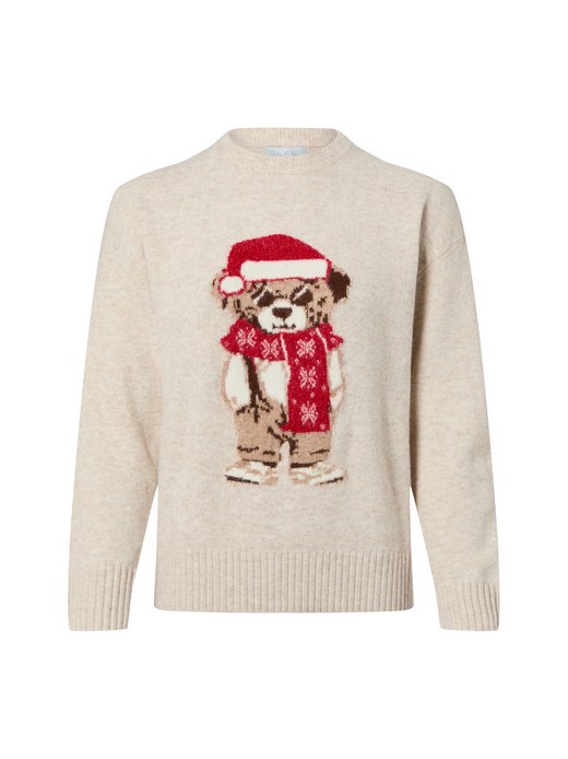 Damski sweter z dzianiny z zawartością wełny