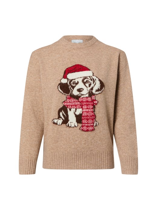 Damski sweter z dzianiny z zawartością wełny