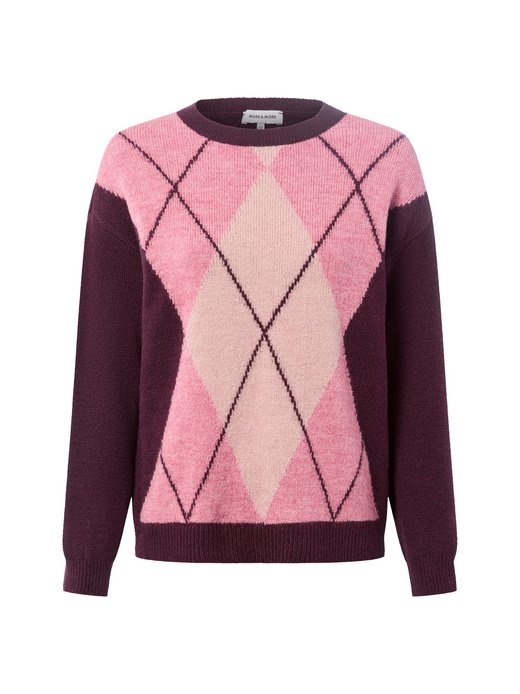 Damski sweter z dzianiny z zawartością wełny