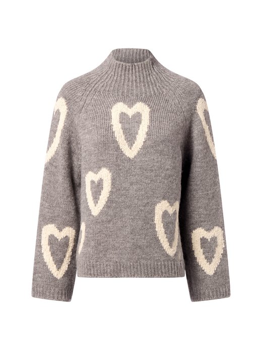 Damski sweter z dzianiny z zawartością wełny