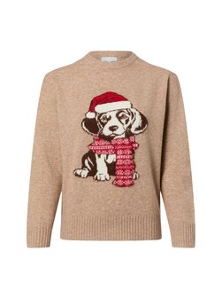 Damski sweter z dzianiny z zawartością wełny