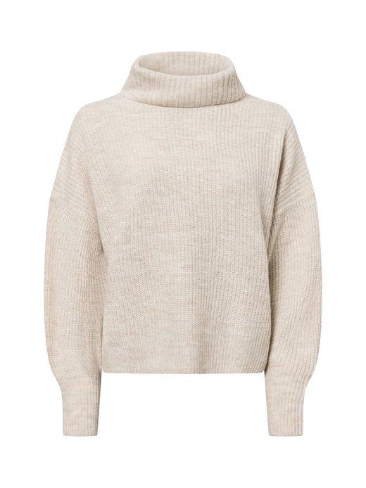 Damski sweter z golfem z zawartością wełny