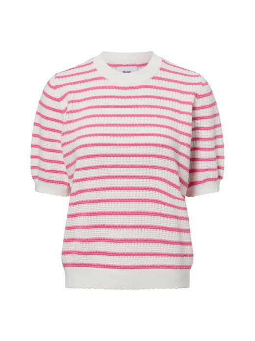 Damski sweter z krótkim rękawem z dzianiny - Nunicole