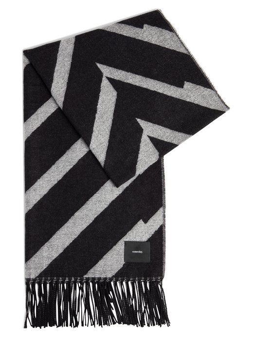 Damski szalik z frędzlami - Blenie