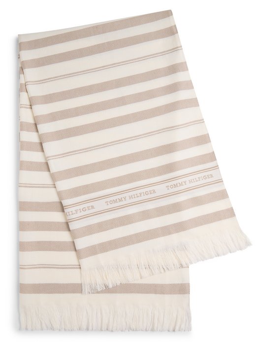 Damski tkany szalik z zawartością lnu - Premium Beach Scarf