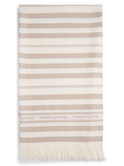 Damski tkany szalik z zawartością lnu - Premium Beach Scarf