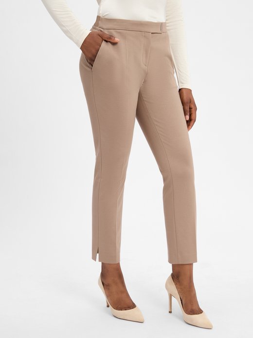 Damskie spodnie garniturowe - Tapria-Crop