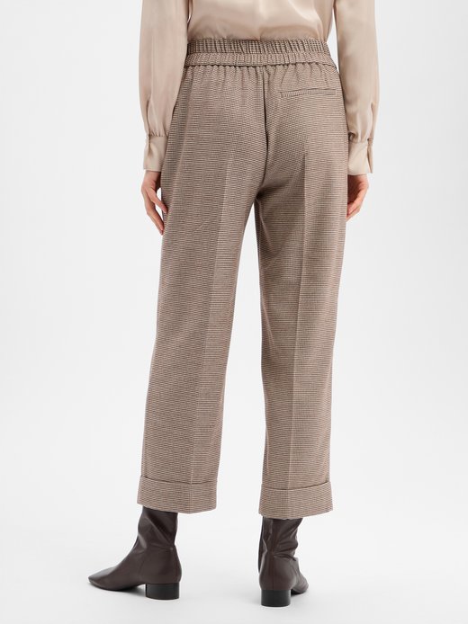 Damskie spodnie materiałowe - Maikito Pepita