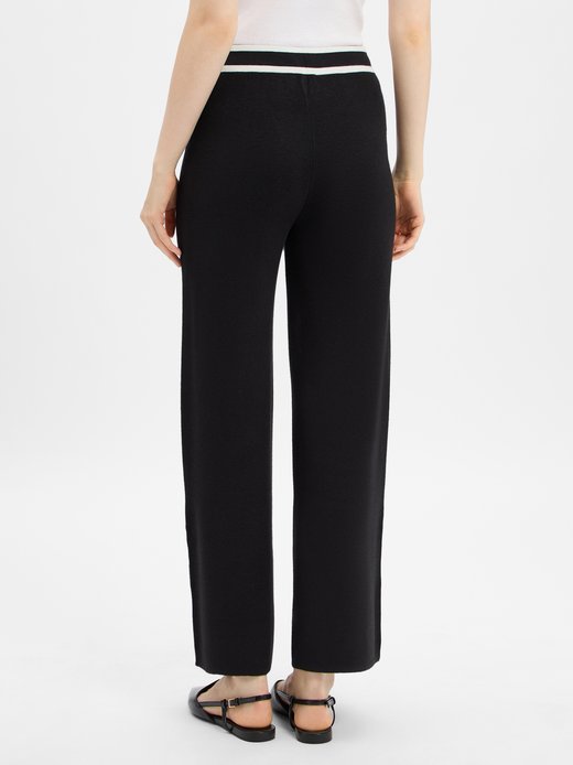 Damskie spodnie z dzianiny z zawartością jedwabiu