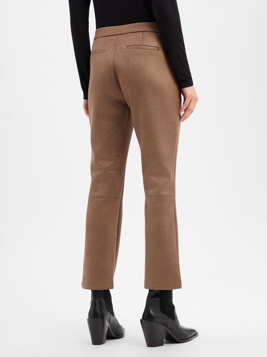 Damskie spodnie ze sztucznej skóry - Elvina Cozy