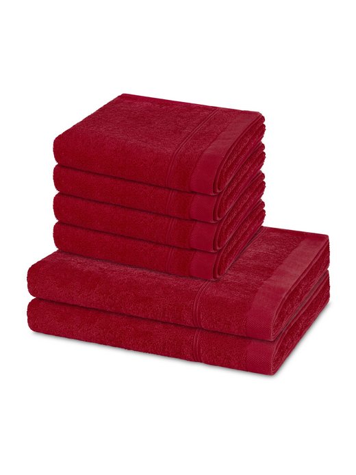 Handtuchset 6-teilig - Rubin