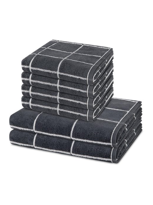 Handtuchset 6-teilig - Sensual Skin Karo