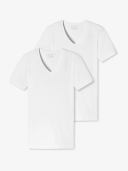 Artikelbild Herren 2-Pack T-Shirt  -  95/5 von Schiesser in weiß uni