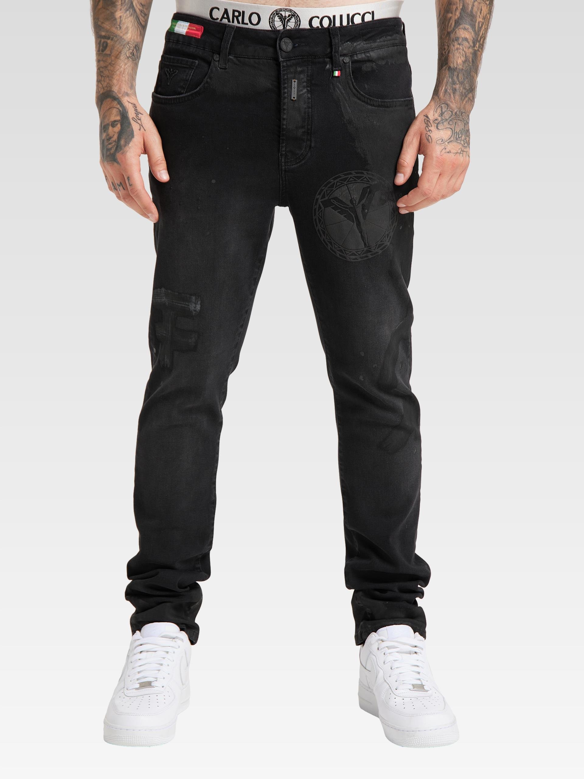 Carlo Colucci Herren 5 Pocket Jeans Cecchelin online kaufen