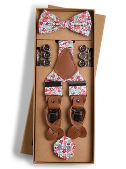 Artikelbild Herren Accessoire-Set von Finshley & Harding London in altrosa blau gemustert