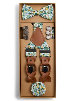 Artikelbild Herren Accessoire-Set von Finshley & Harding London in mint gelb gemustert