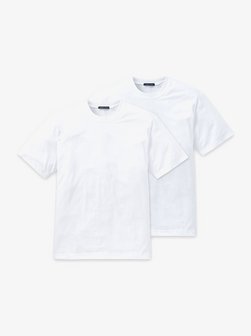 Artikelbild Herren American T-Shirt  -  2er-Pack Essentials von Schiesser in weiß uni