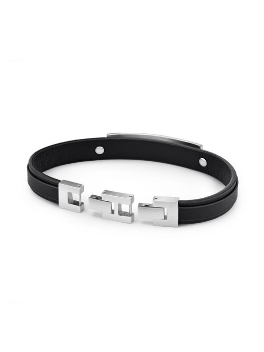 Herren Armband  -  Leather meets Metal