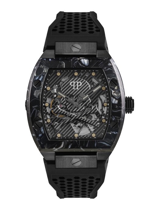 Herren Armbanduhr  -  The Black $keleton