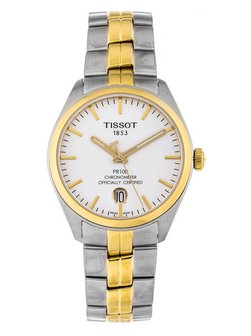 Artikelbild Herren Automatikuhr - PR 100 von Tissot in silber gold uni