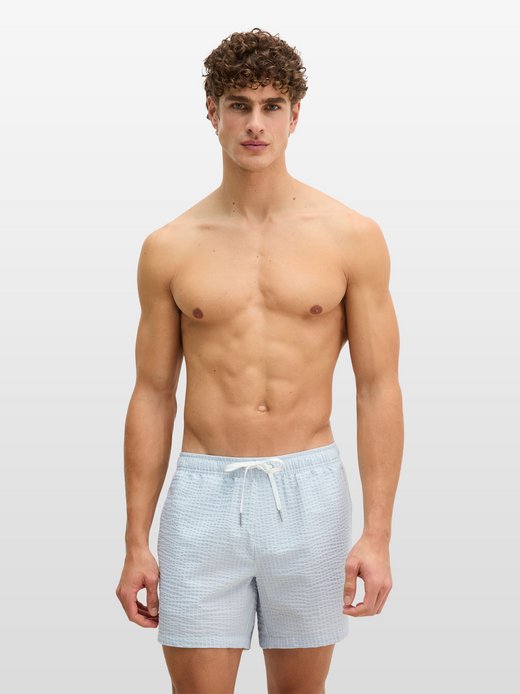 Herren Badehose  -  Seersucker
