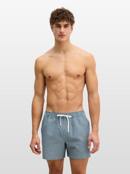 Herren Badehose  -  Seersucker
