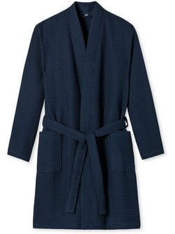 Artikelbild Herren Bademantel  -  Elegant Kimono von Schiesser in marine uni