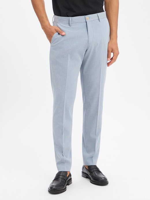 Herren Baukasten-Anzughose mit Leinen-Anteil