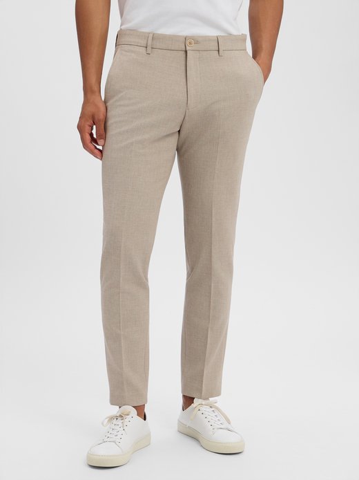 Herren Baukasten-Anzughose mit Leinen-Anteil