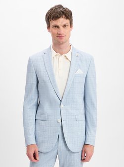 Artikelbild Herren Baukasten-Anzugsakko - Brixdon von Finshley & Harding London in hellblau kariert