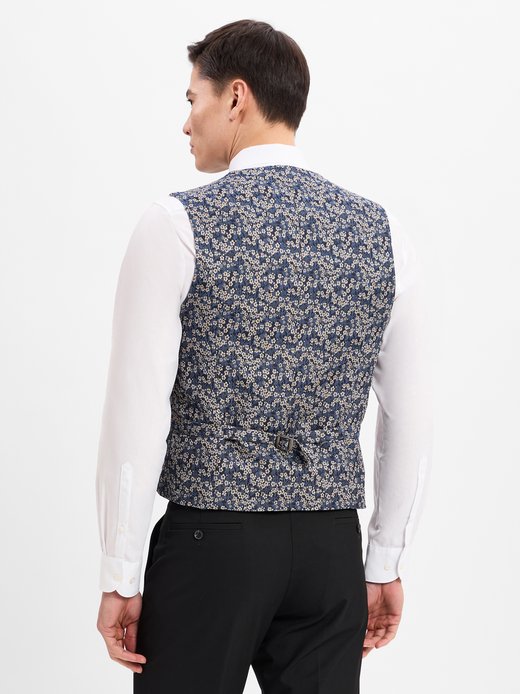 Herren Baukasten Anzugweste - Plum