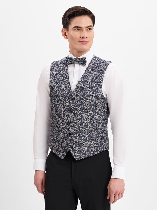 Herren Baukasten Anzugweste - Plum