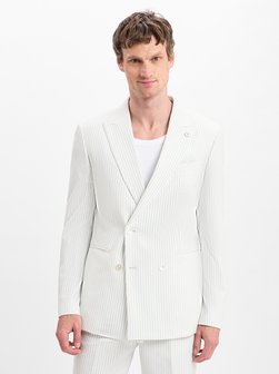 Artikelbild Herren Baukasten-Sakko - Berry von Finshley & Harding London in ecru blau gestreift