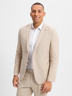 Artikelbild Herren Baukasten-Sakko mit Leinen-Anteil - Edward von Digel in beige meliert