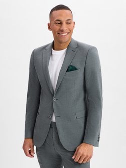 Artikelbild Herren Baukasten-Sakko mit Schurwoll-Anteil - Steven von Finshley & Harding in schilf grau kariert