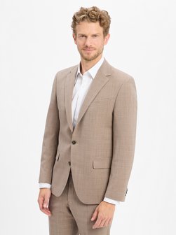 Artikelbild Herren Baukasten-Sakko mit Schurwollanteil - Damian von Digel in beige grau gemustert